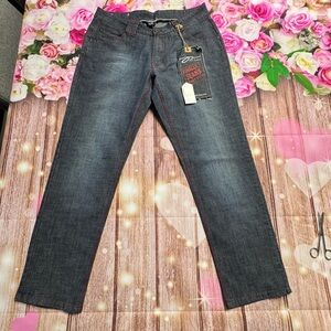 Men's Bootcut Jeans - Dark Indigo with Subtle Red Stitching